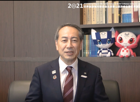 Mr. Eijiro Yamakita, President and CEO, JTB Corporation gives a speech