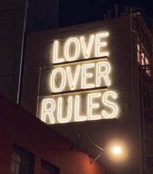 Part eleven of the 7th " Illuminate SF Festival of Light " - Love over rules