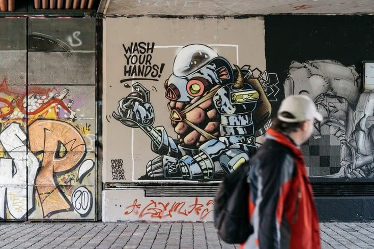 Vienna street art during the pandemic
