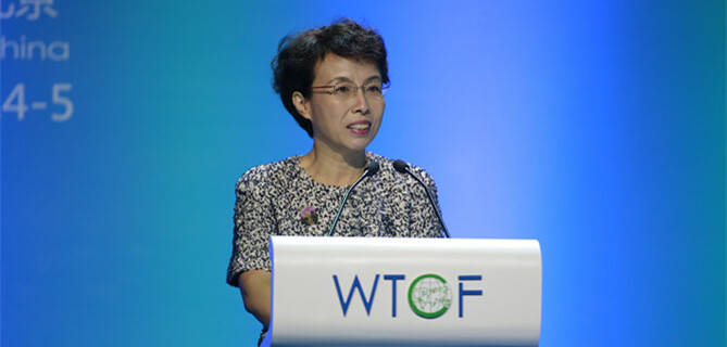 Chenghong addresses the summit's opening ceremony
